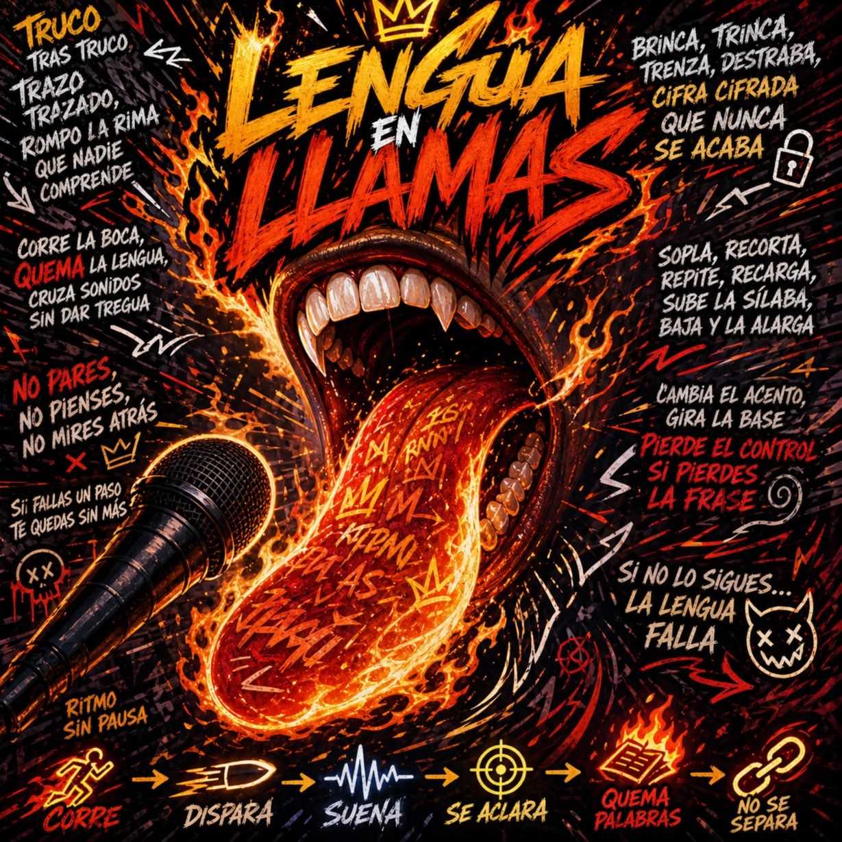 Lengua en Llamas