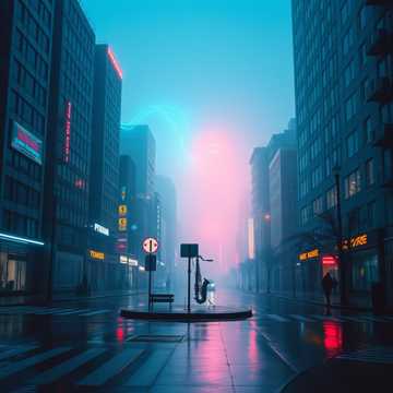 Neon Blues Eclipse