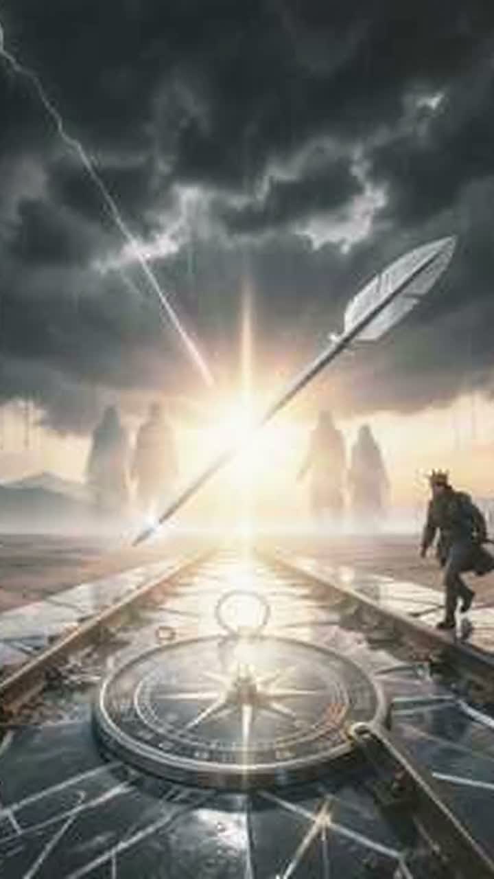 Like a silver arrow through the night..