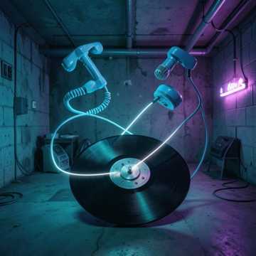 青い固定電話