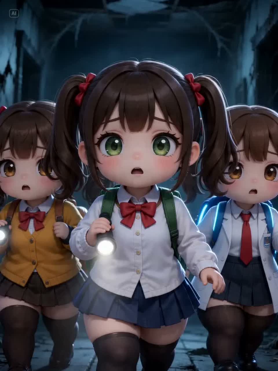 Tip toe's chibis of sway x Haunted house