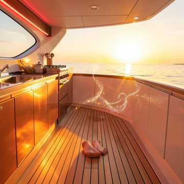Barefoot Kitchenfloor on the Yacht