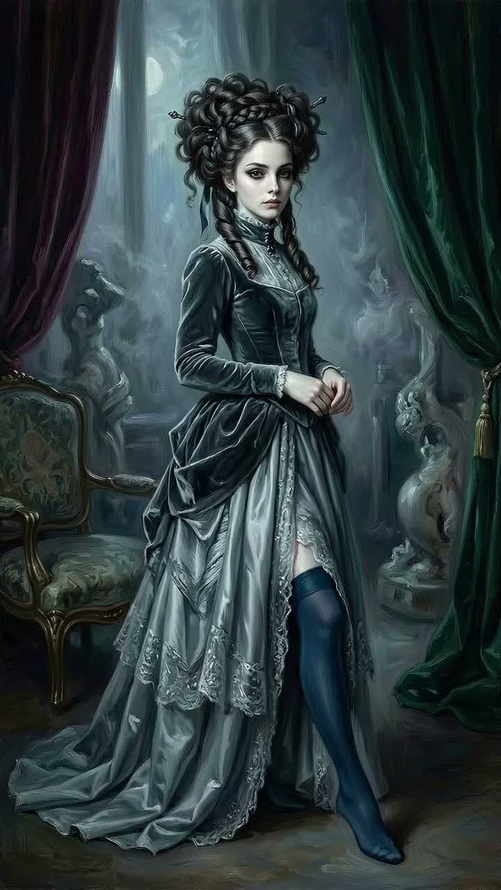 Скромненький синий чулочек