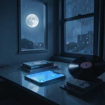 藍光停在凌晨