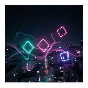 low-bit synthetic nocturnal jazz, (symbols/legend#3, standalone gen), e (CROP)
