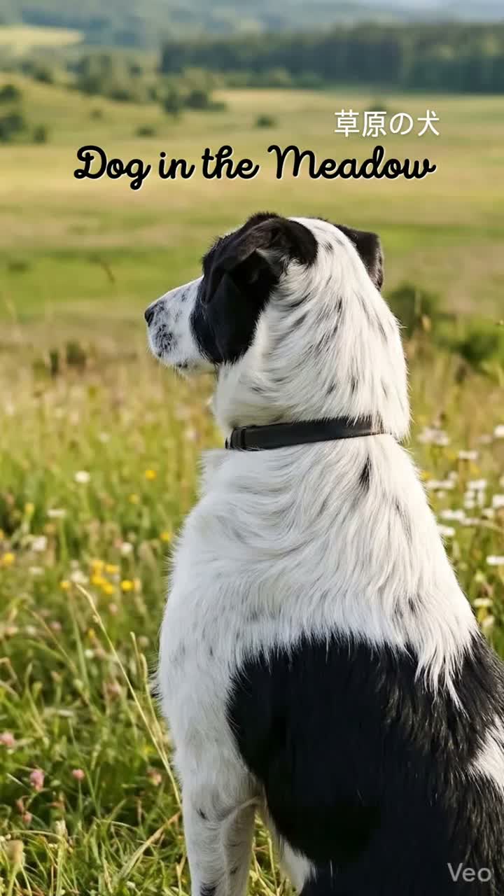 Dog in the Meadow 草原の犬