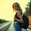 Hitchhiker girl