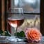 La rose de thé scintille comme du vin,