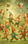 Danse des elfes et lutins de la forêt