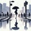 灰色の雨