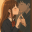 ガラス越しのキス