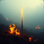 By Flames