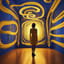 Yellow lit room