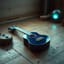 Ukelele azul marino