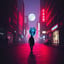 The city lights shine like chaotic stars