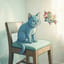 Poisson d’avril, joli chat bleu 2